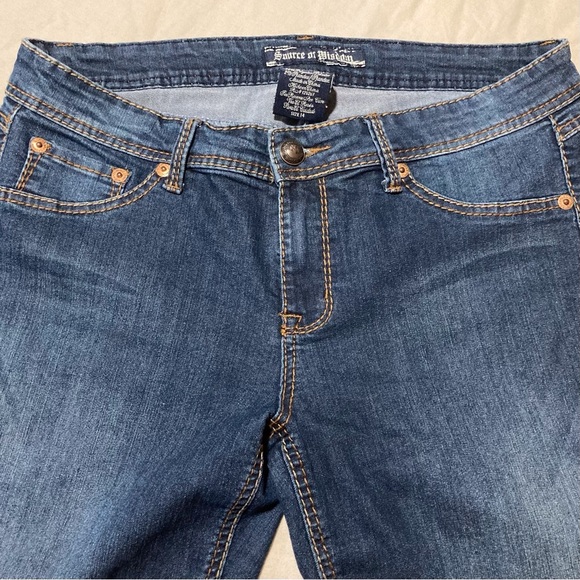 Torrid Source of Wisdom Blue Jeans | Flare Leg | Stretchy - Picture 12 of 15